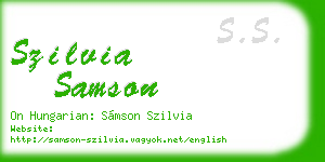 szilvia samson business card